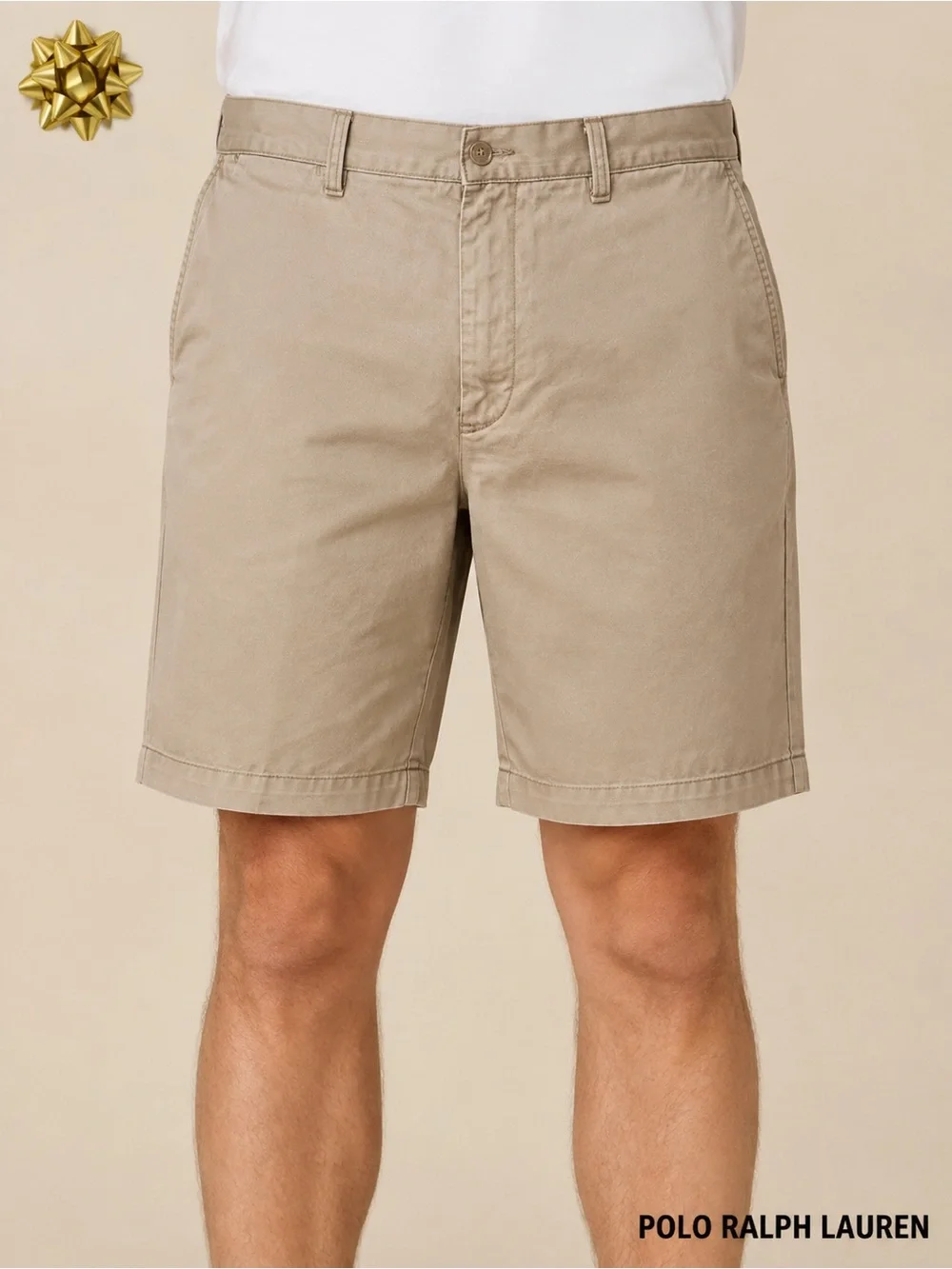 Polo Ralph Lauren Classic Fit 9-Inch Chino Shorts Khaki Size 35
